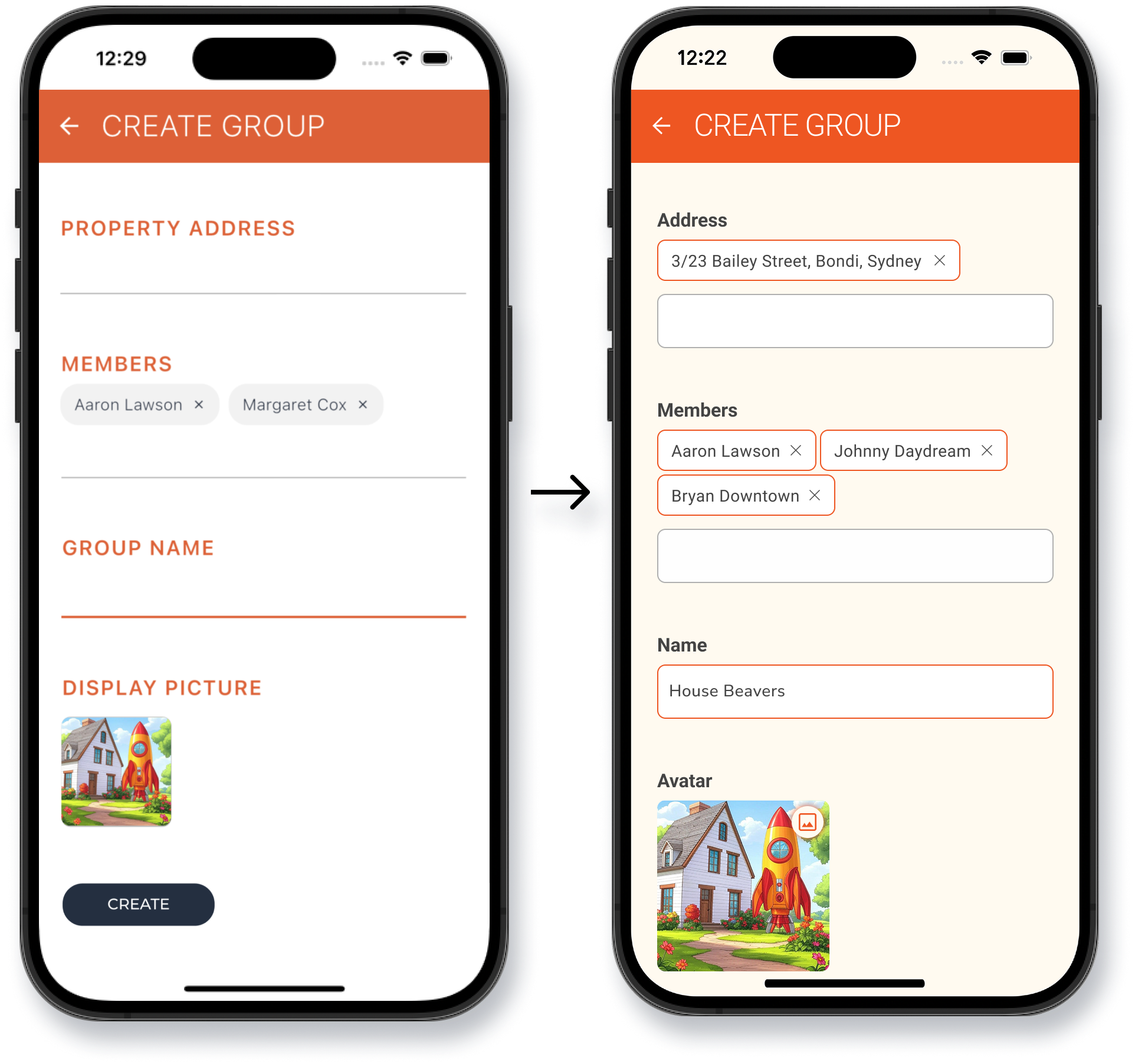 improved create group designs