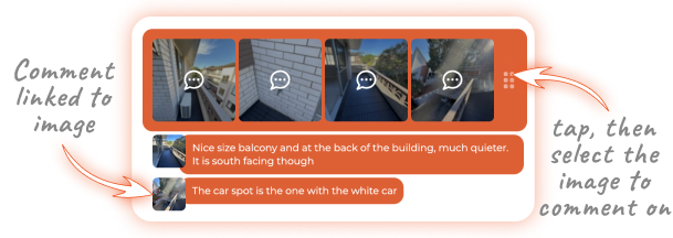Web app update provides functionality to link comments to photos in the stream