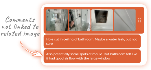 Old method did not link comments to images in the stream